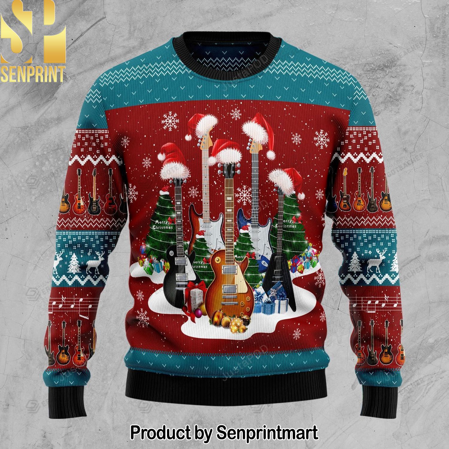 All Of Electric Guitar For Christmas Gifts Ugly Christmas Holiday Sweater