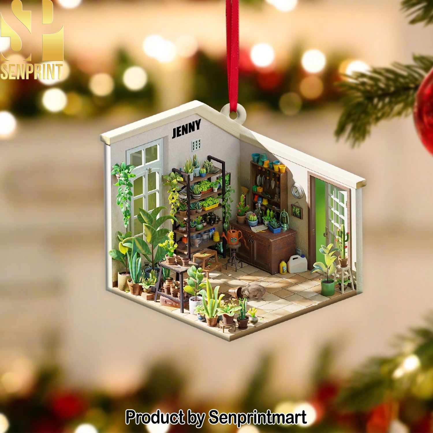 Christmas Garden House Personalized Ornament