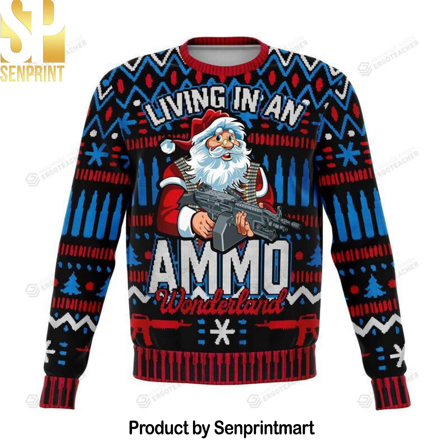 Ammo Wonderland Knitting Pattern Ugly Christmas Sweater