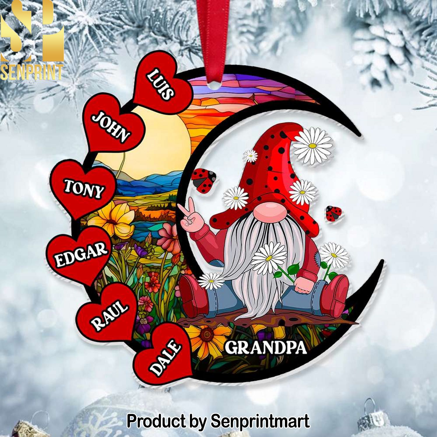 Christmas Memories, Personalized Acrylic Ornament Christmas Gifts For Grandma