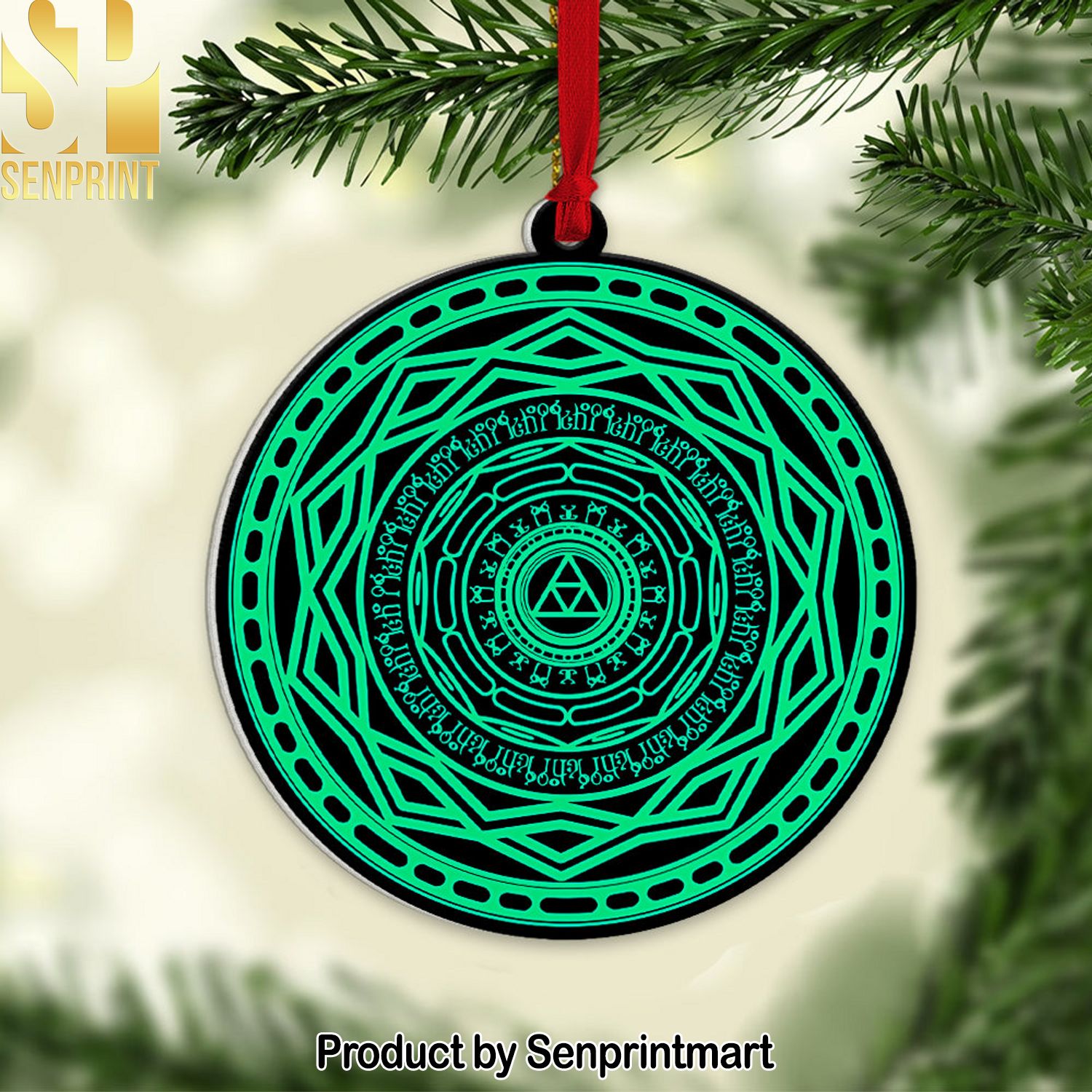 Circle Acrylic Ornament, Gift For Christmas
