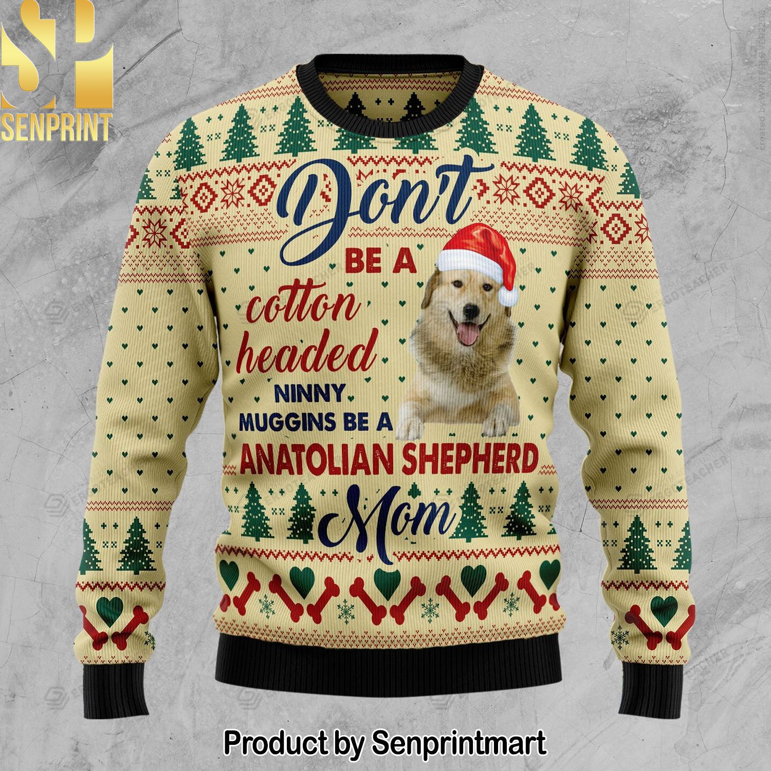 Anatolian Shepherd Mom Knitting Pattern Ugly Christmas Sweater