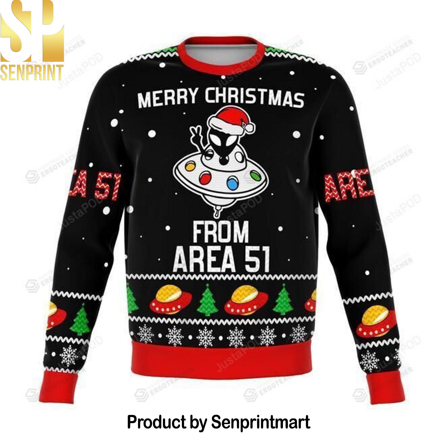 Area 15 UFO Ugly Christmas Wool Knitted Sweater