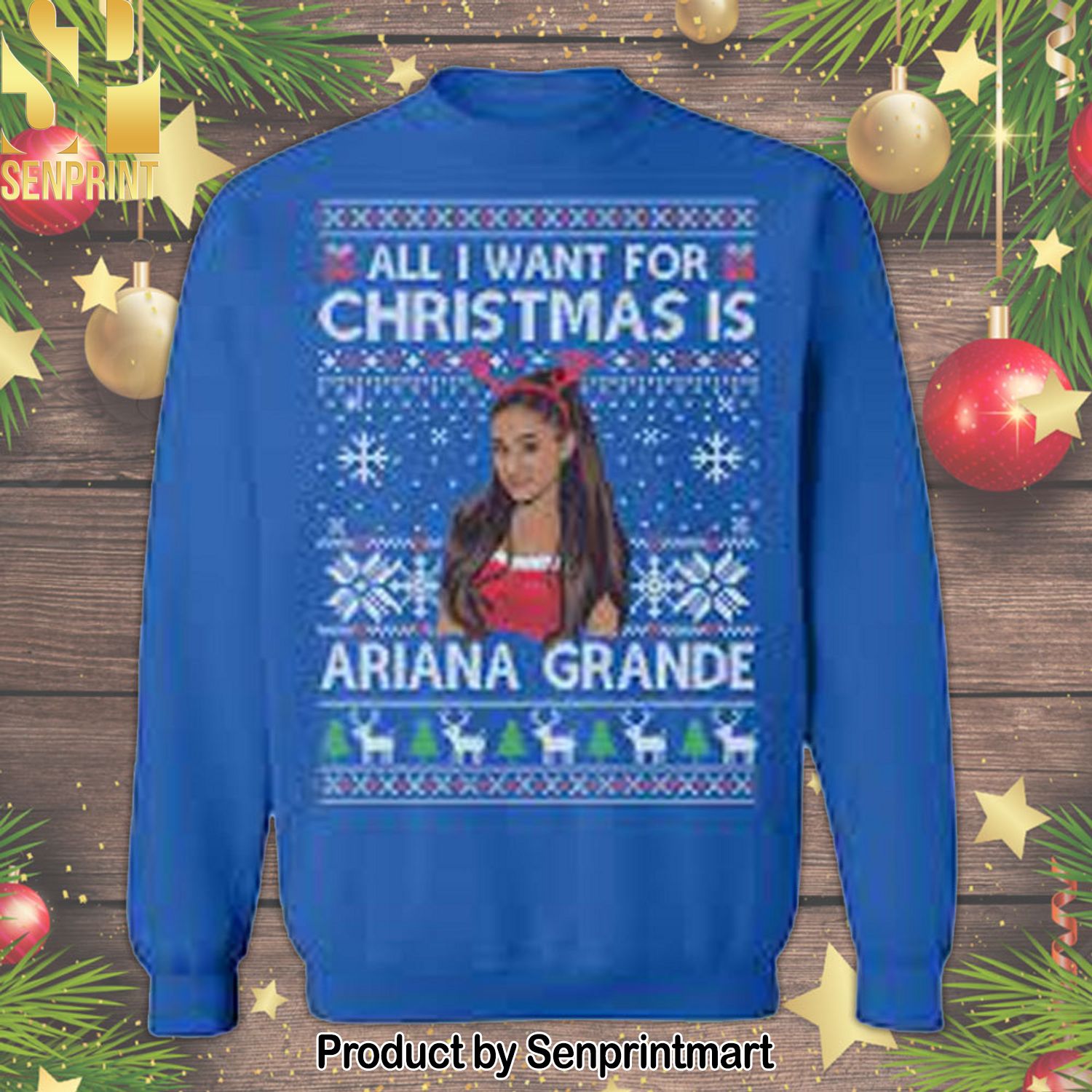 Ariana Grande 3D Printed Ugly Christmas Sweater