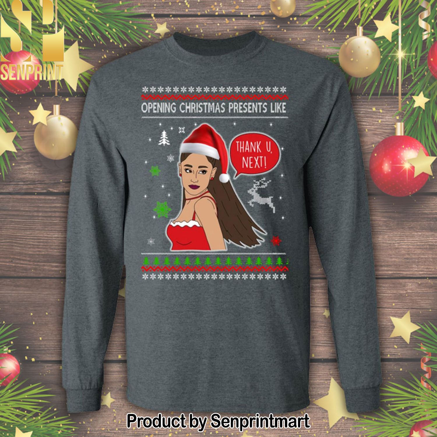 Ariana Grande Christmas Ugly Wool Knitted Sweater