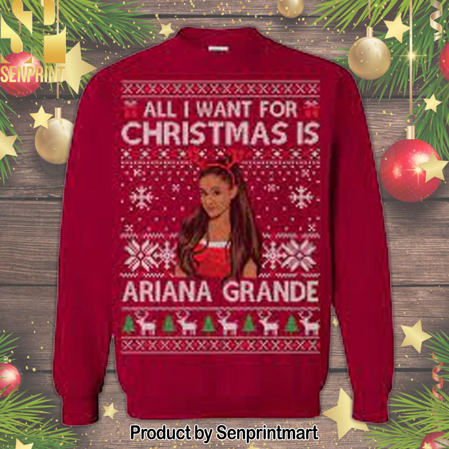 Ariana Grande Ugly Xmas Wool Knitted Sweater