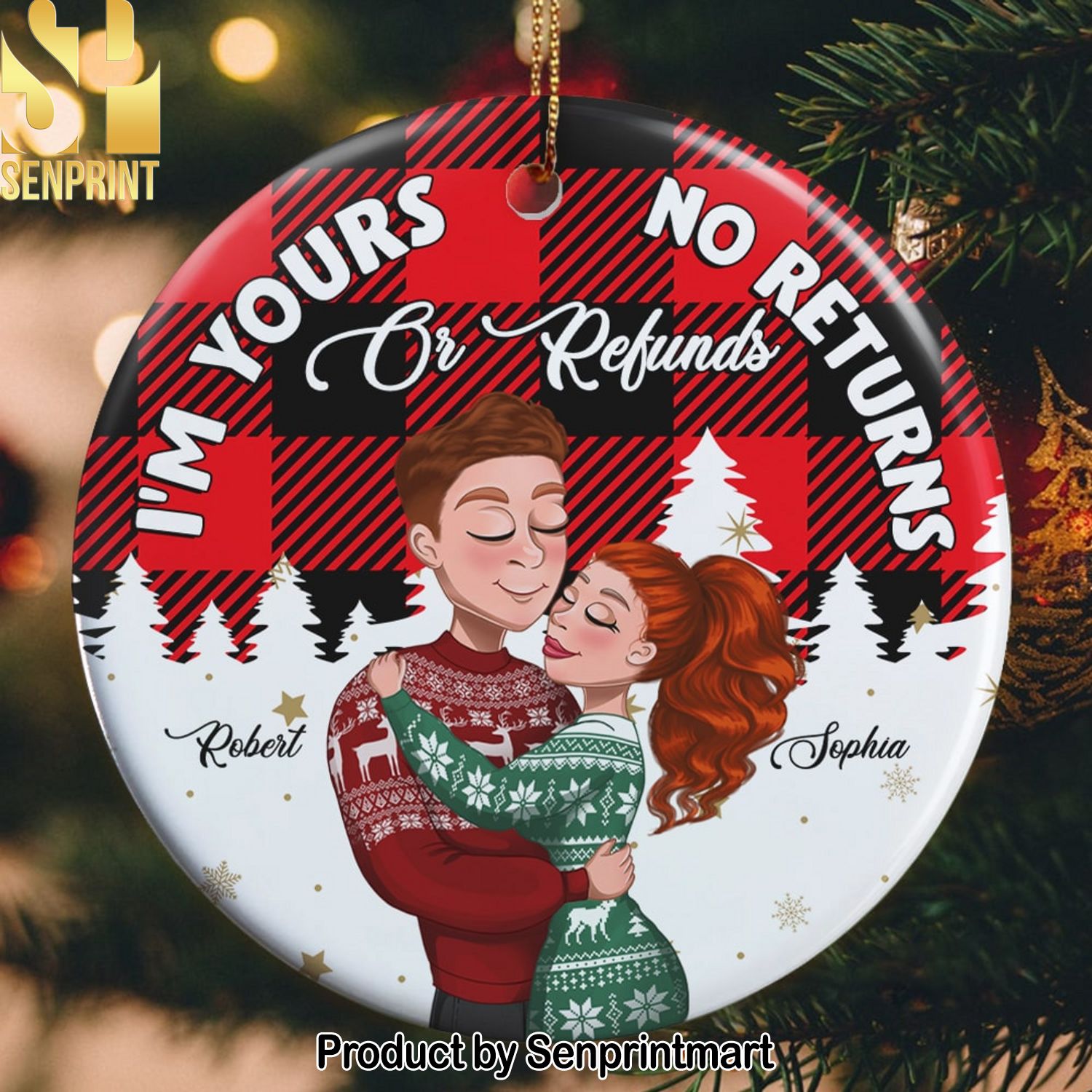 Couple, Im Yours No Returns, Personalized Ornament, Christmas Gifts For Couple