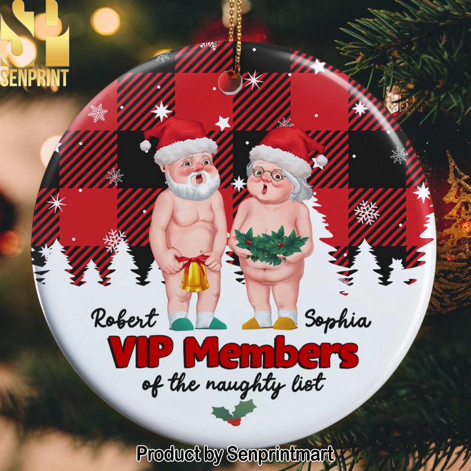 Couple, Vip Member Of The Naughty List, Personalized Ornament, Christmas Gifts For Couple