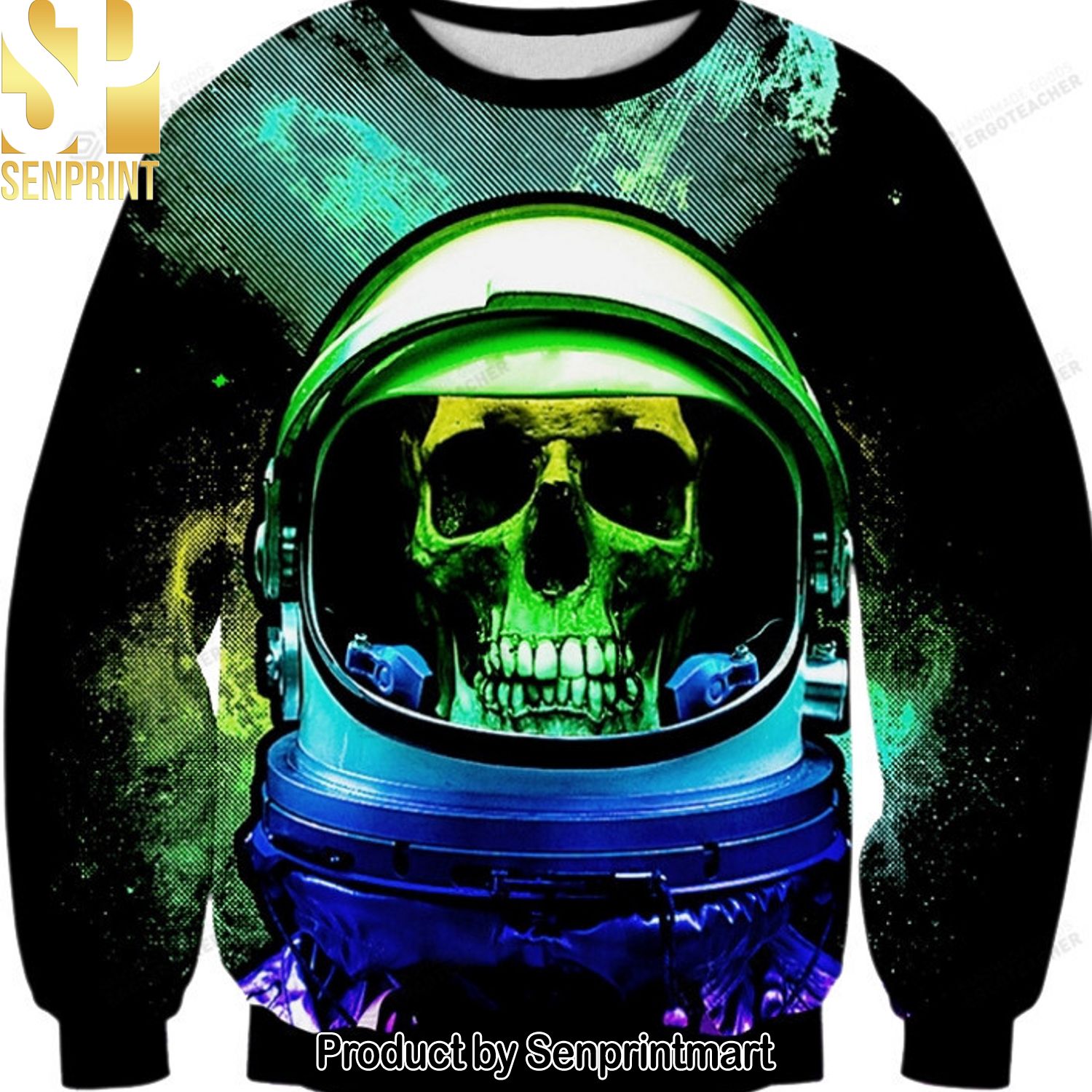Astronaut Skeleton For Christmas Gifts Knitting Pattern Sweater