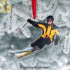 Custom Photo Skiing Player, Personalized Ornament, Gifts For Skiing Player