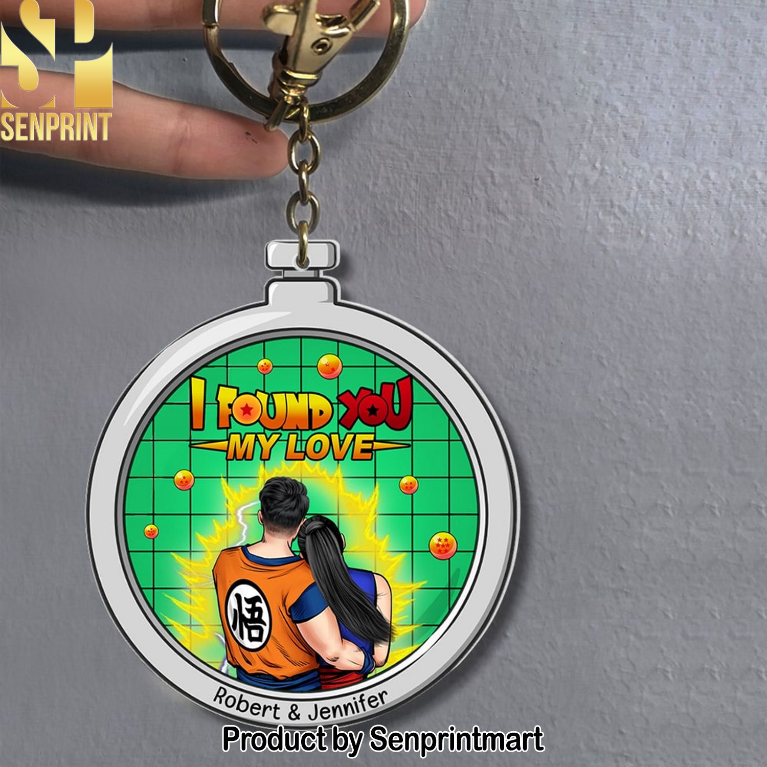 Dragon Balls Z, I Found You My Love Personalized Keychain