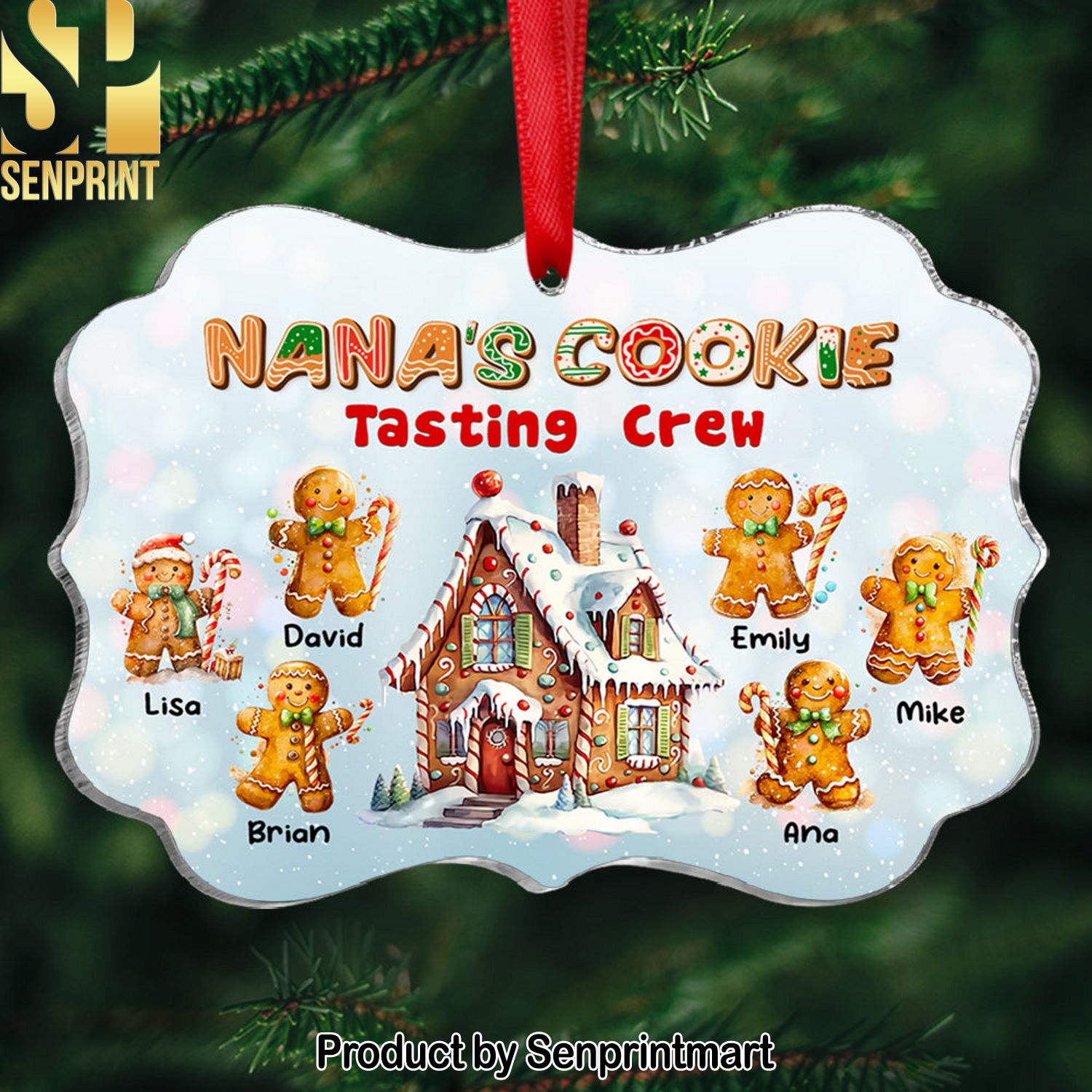 Family Cookie Tasting Crew, Medallion Ornament, Christmas Gifts For Family