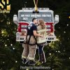 Firefighter Rescuing Personalized Ornament Acrylic Custom Shape Ornament Gift For Firefighter