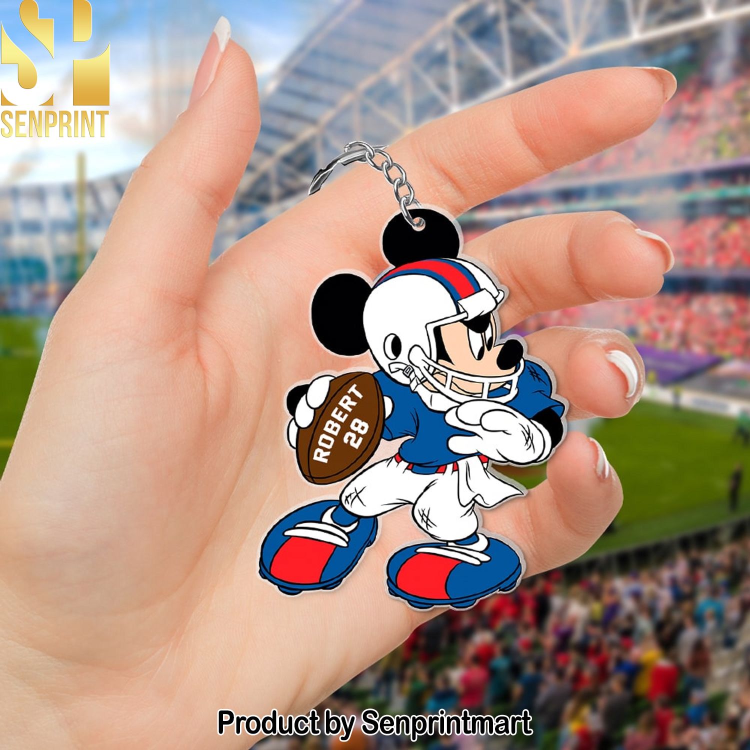 Football Personalized Keychain Gift For Football Lover Football Keychain