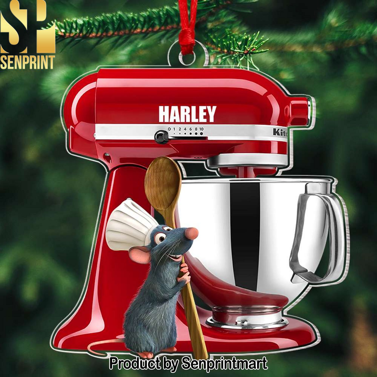 Gift For Baker, Personalized Ornament, Baking Machine Ornament, Christmas Gift