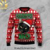 Black Cat Fluffmas For Christmas Gifts Ugly Christmas Wool Knitted Sweater