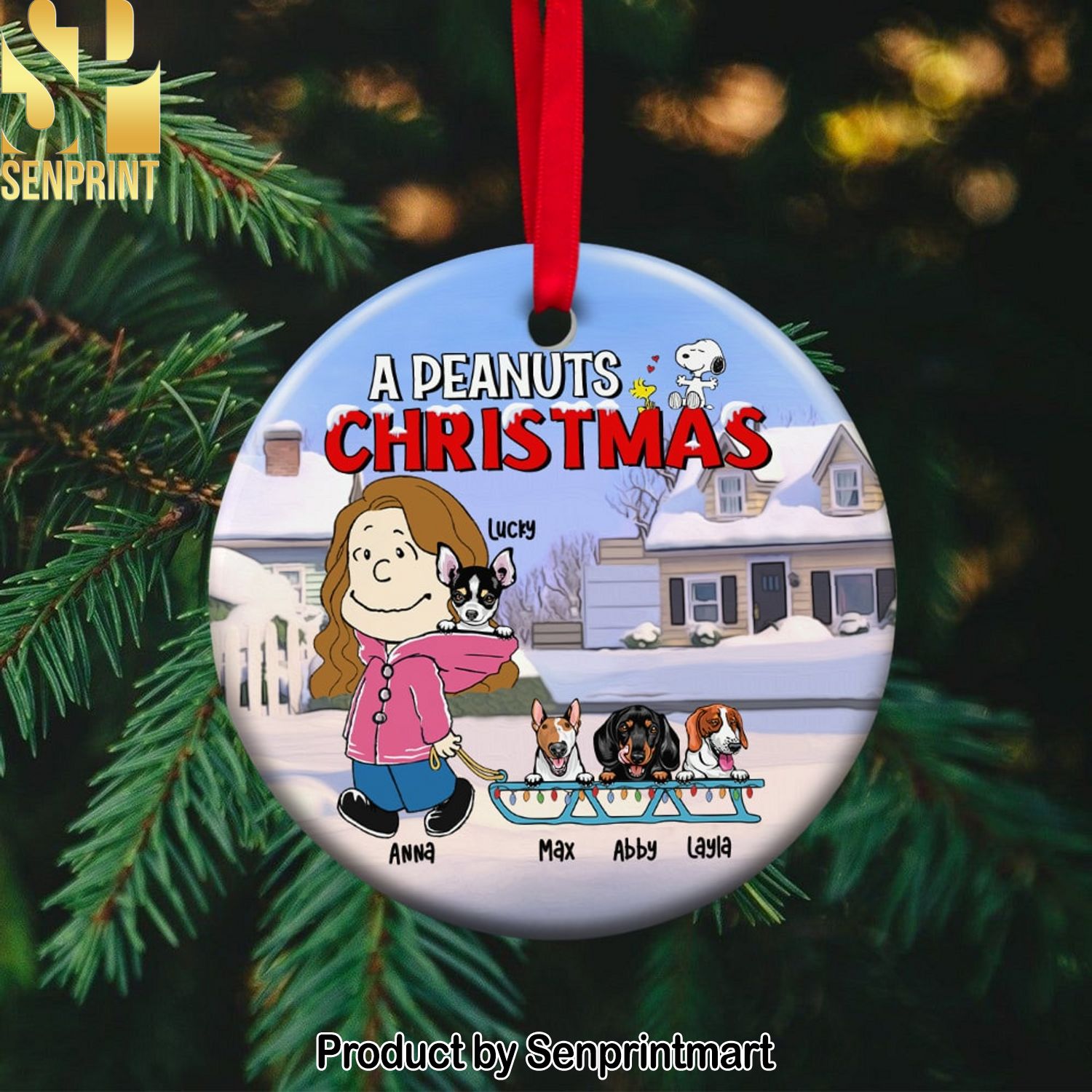 Gift For Pet Lover, Personalized Christmas Ornament