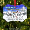 Grandkids Melt My Heart, Gift For Grandparents, Personalized Acrylic Ornament, Snowman Kids Ornament, Christmas Gift