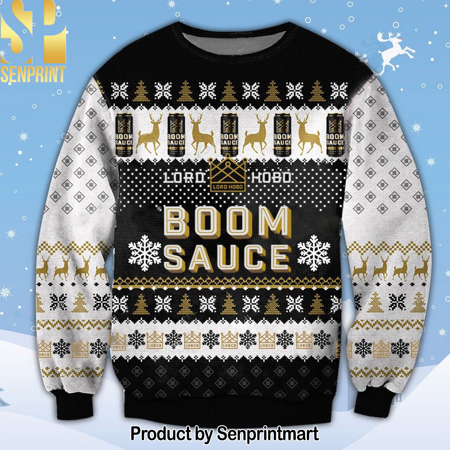 Boomsauce Lord Hobo Brewing Co For Christmas Gifts Knitting Pattern Sweater