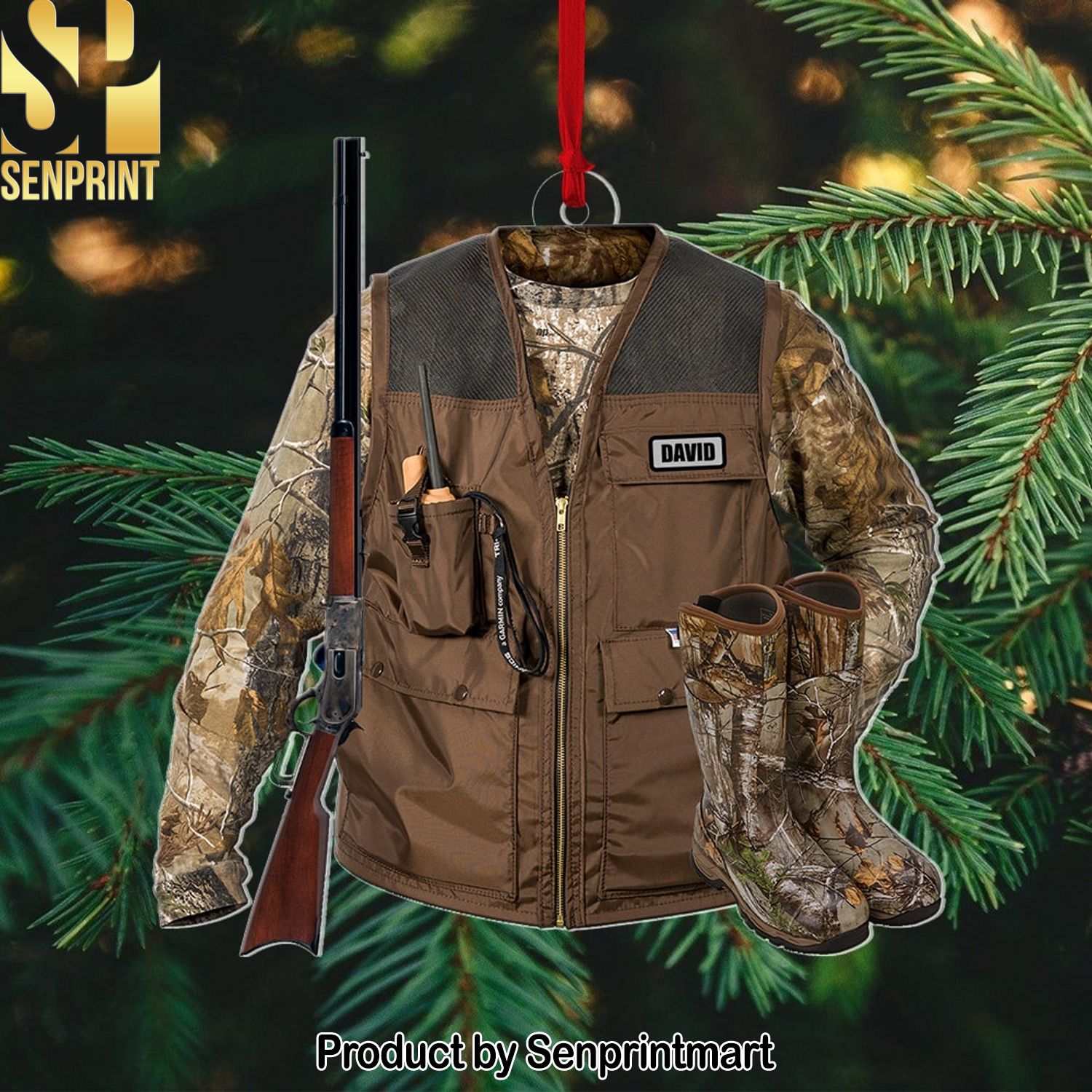 Hunting Vest, Personalized Ornament, Christmas Gifts For Hunting Lovers