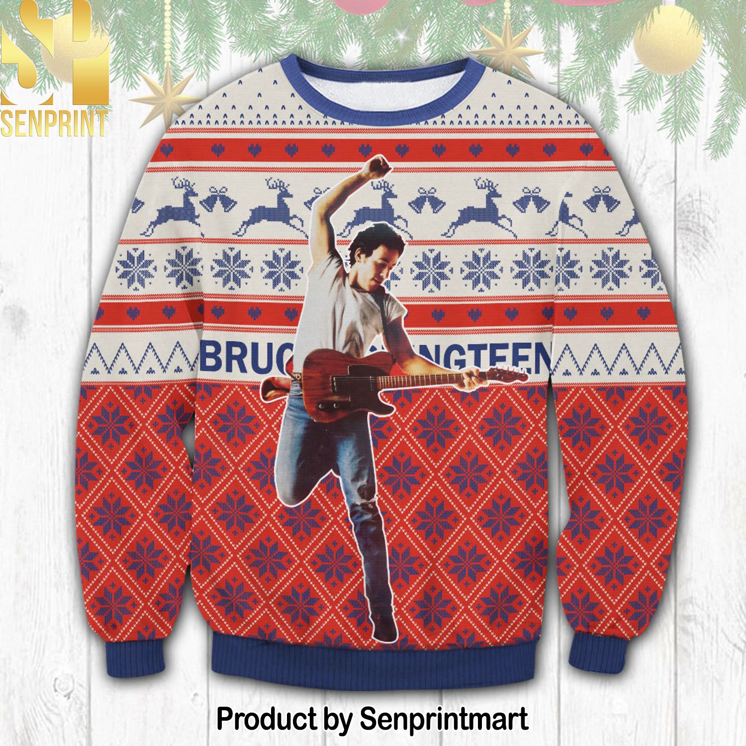 Bruce Springteen Knitting Pattern Ugly Christmas Sweater