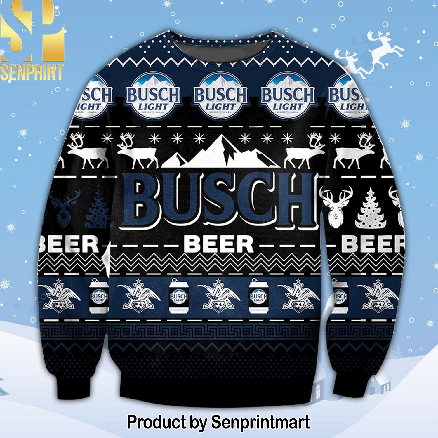 BSH Beer Ugly Christmas Wool Knitted Sweater
