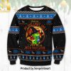 Bud Light Grinch Hand Ugly Xmas Wool Knitted Sweater
