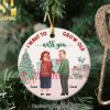 I Want To Grow Old With You, Couple Gift, Personalized Acrylic Ornament, Old Couple Ornament, Christmas Gift