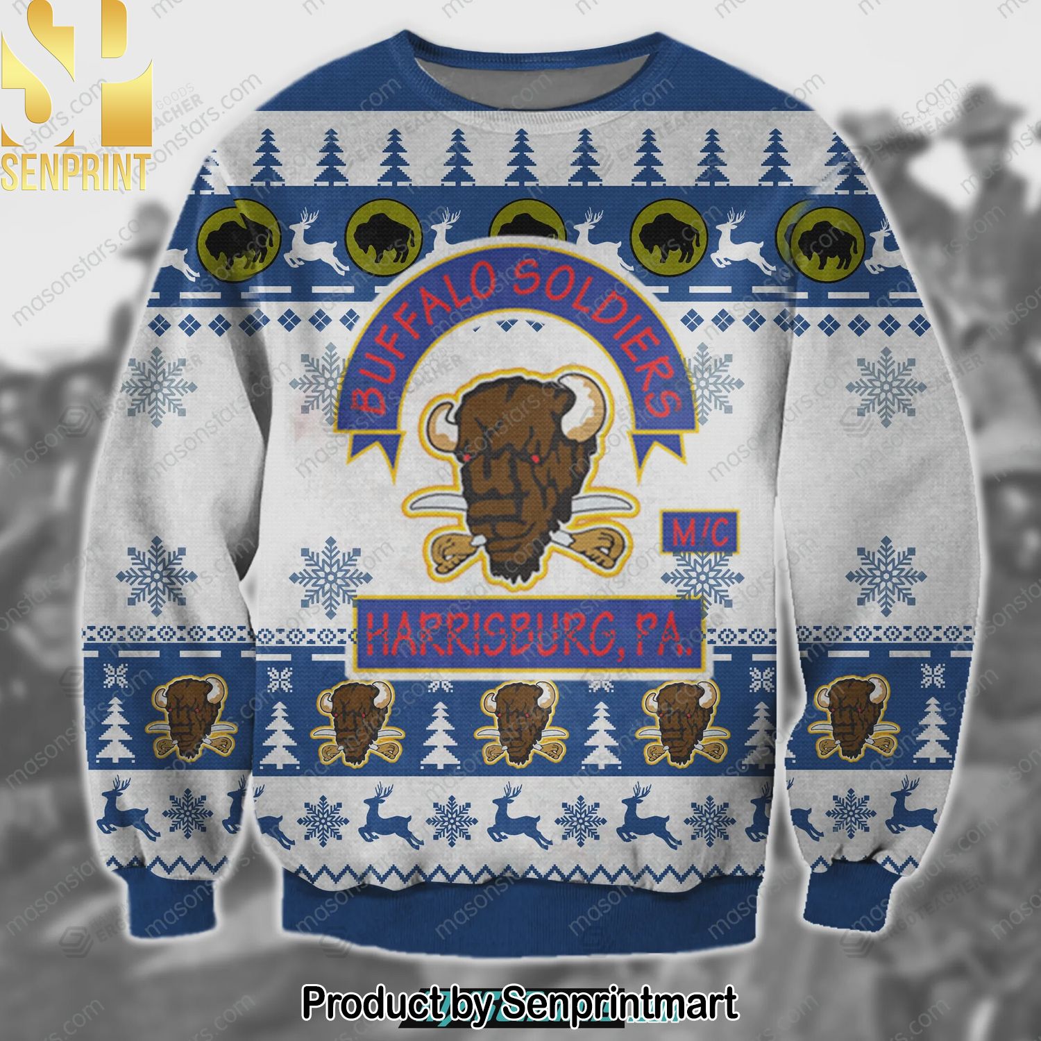 Buffalo Soldiers 3D Printed Ugly Christmas Sweater
