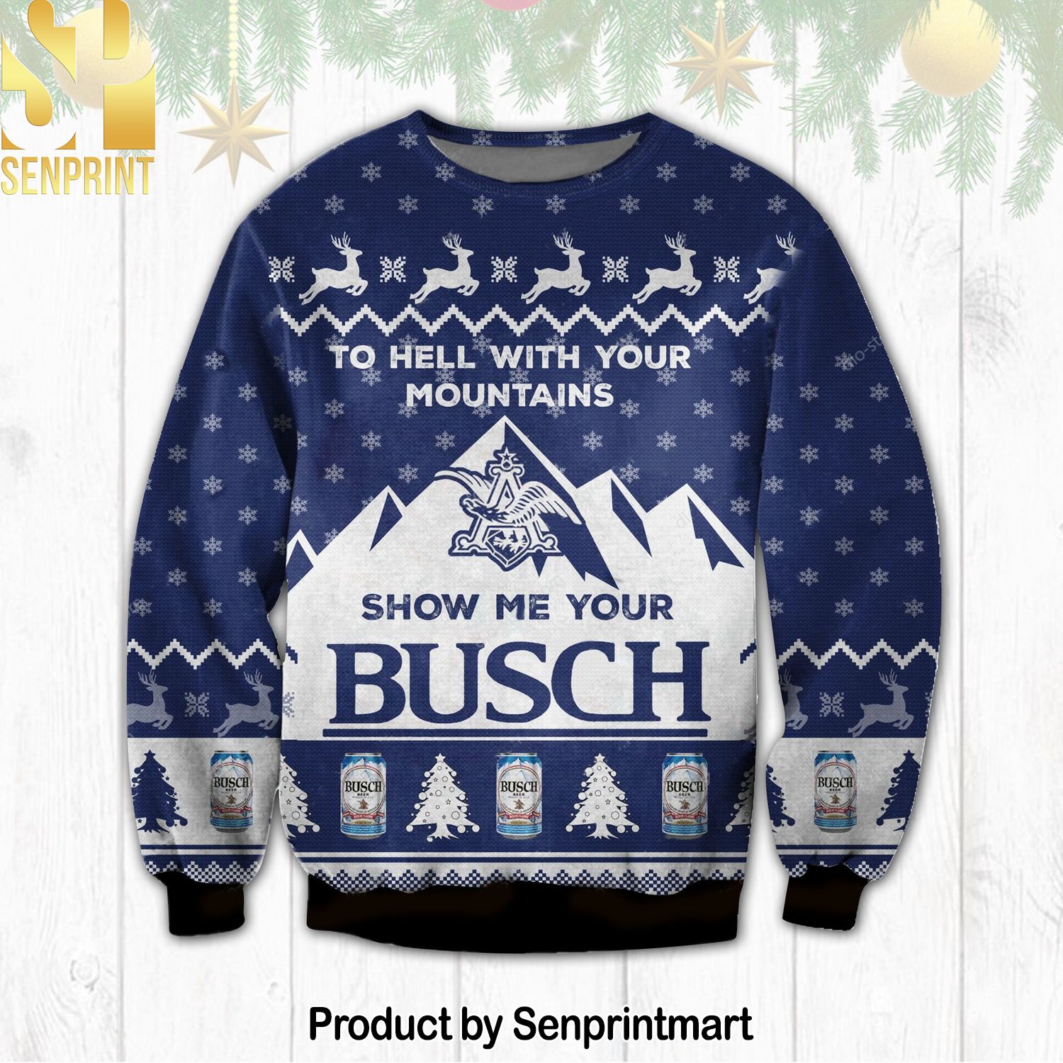 Busch For Christmas Gifts Ugly Xmas Wool Knitted Sweater