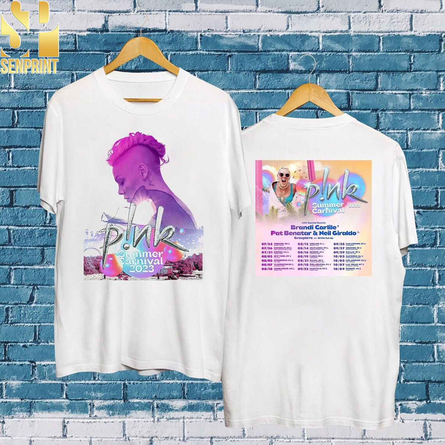 [PINK Concert] P!Nk Summer Carnival 2023 Music Festival Trustfall Album Shirt