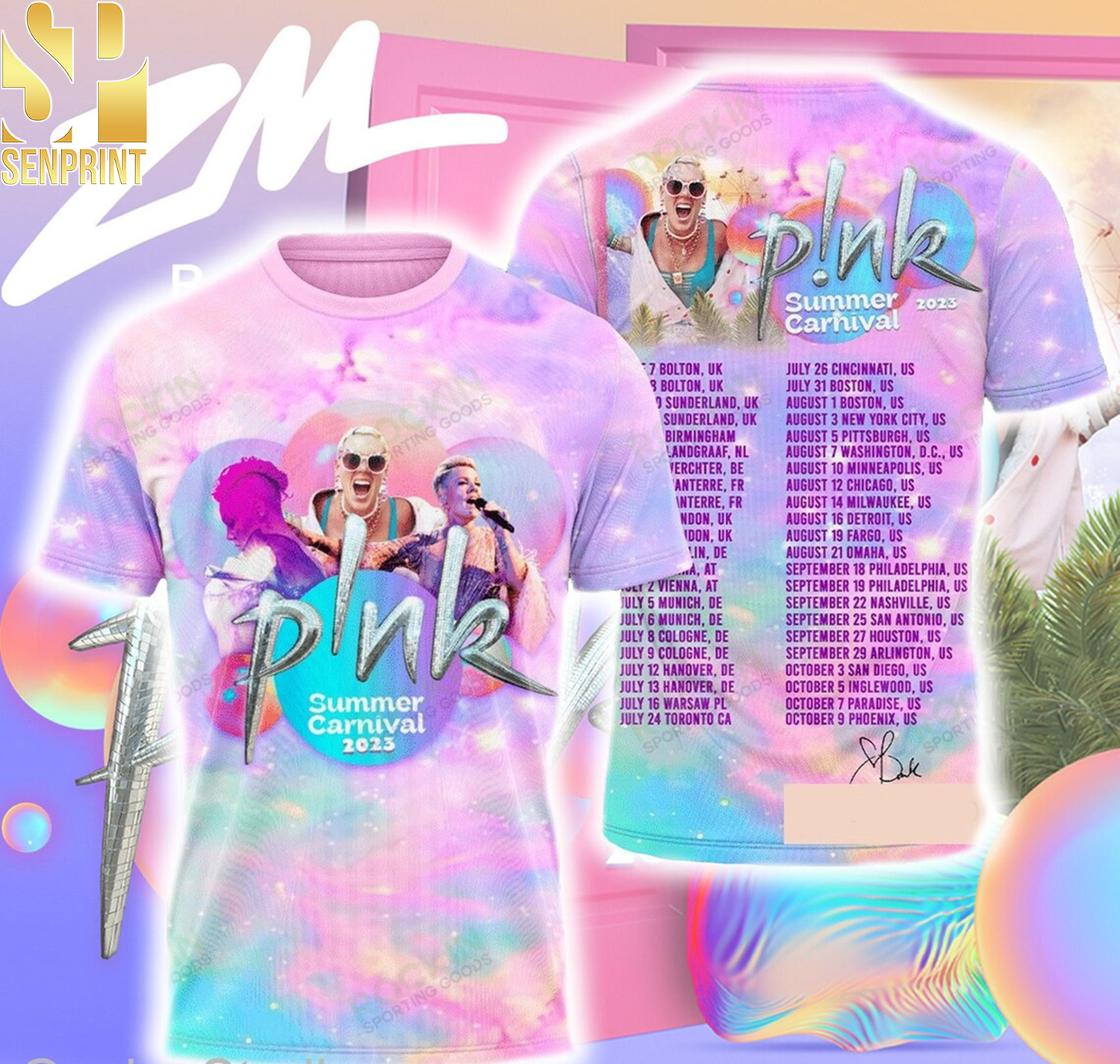 [P!NK Concert] Pink Summer Carnival Tour 2023 Shirt