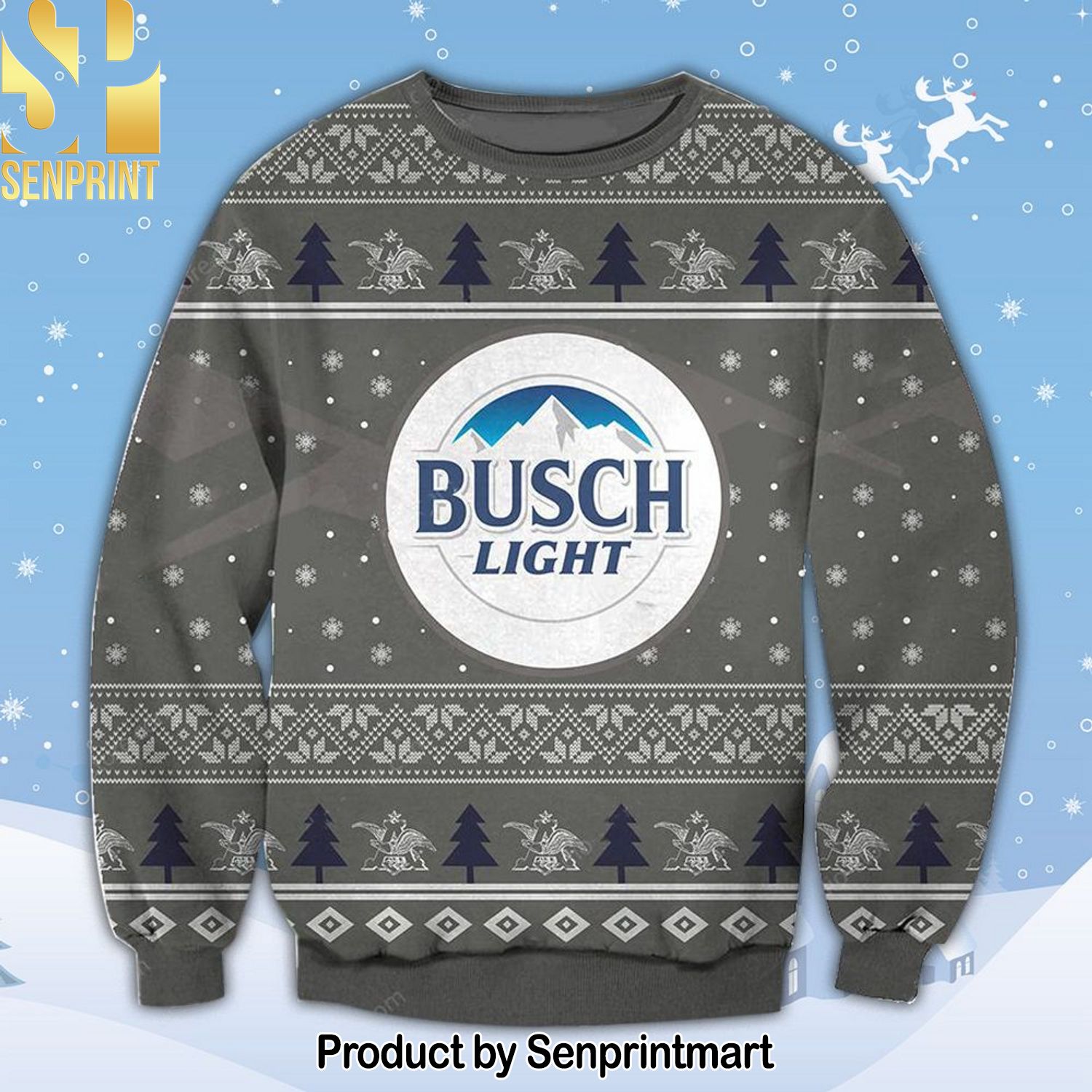 Busch Light For Christmas Gifts Ugly Christmas Holiday Sweater