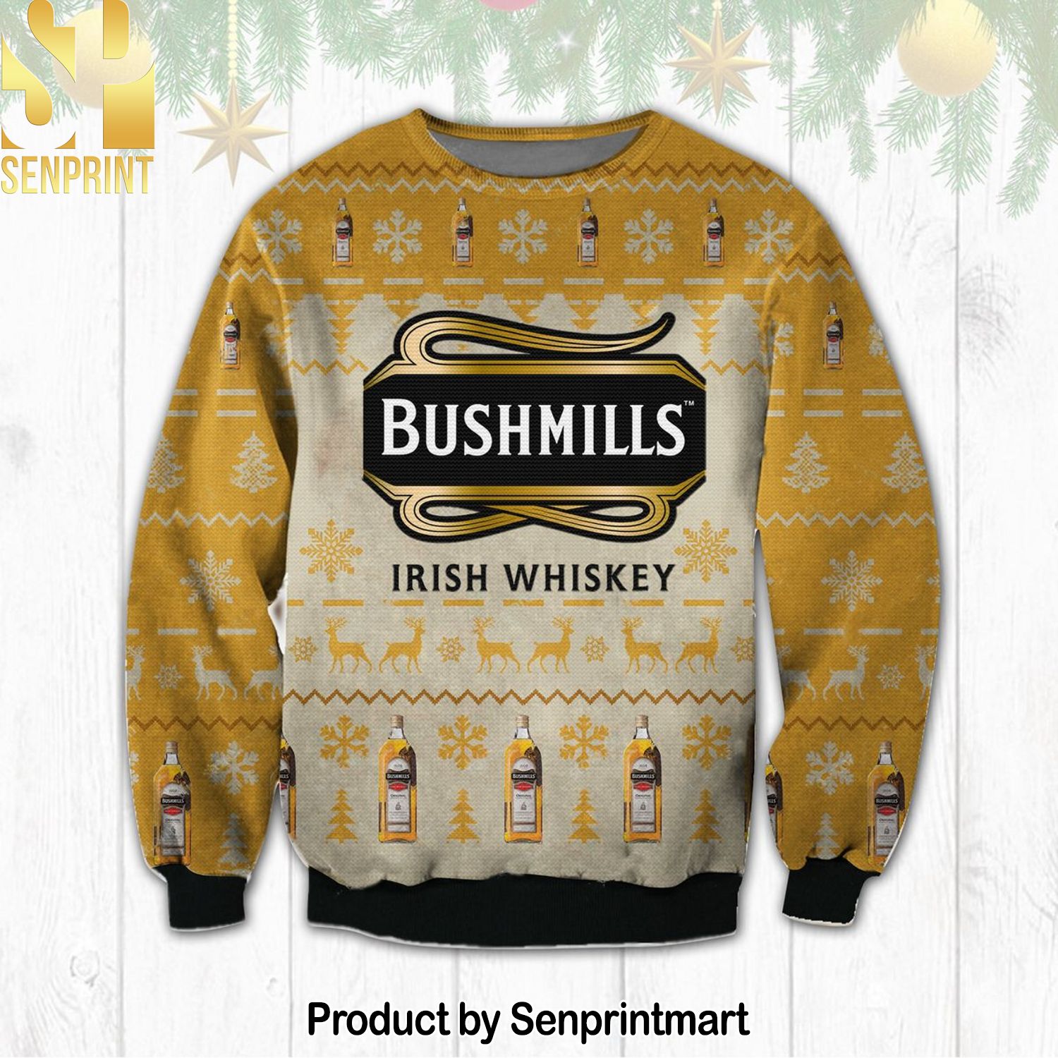 Bushmills 3D Printed Ugly Christmas Sweater