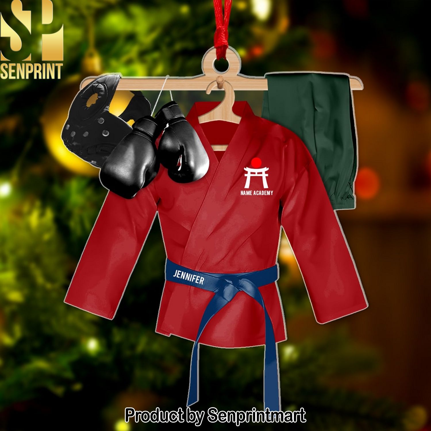 Karate Uniform Personalized Acrylic Ornament Karate Gifts Gift For Christmas