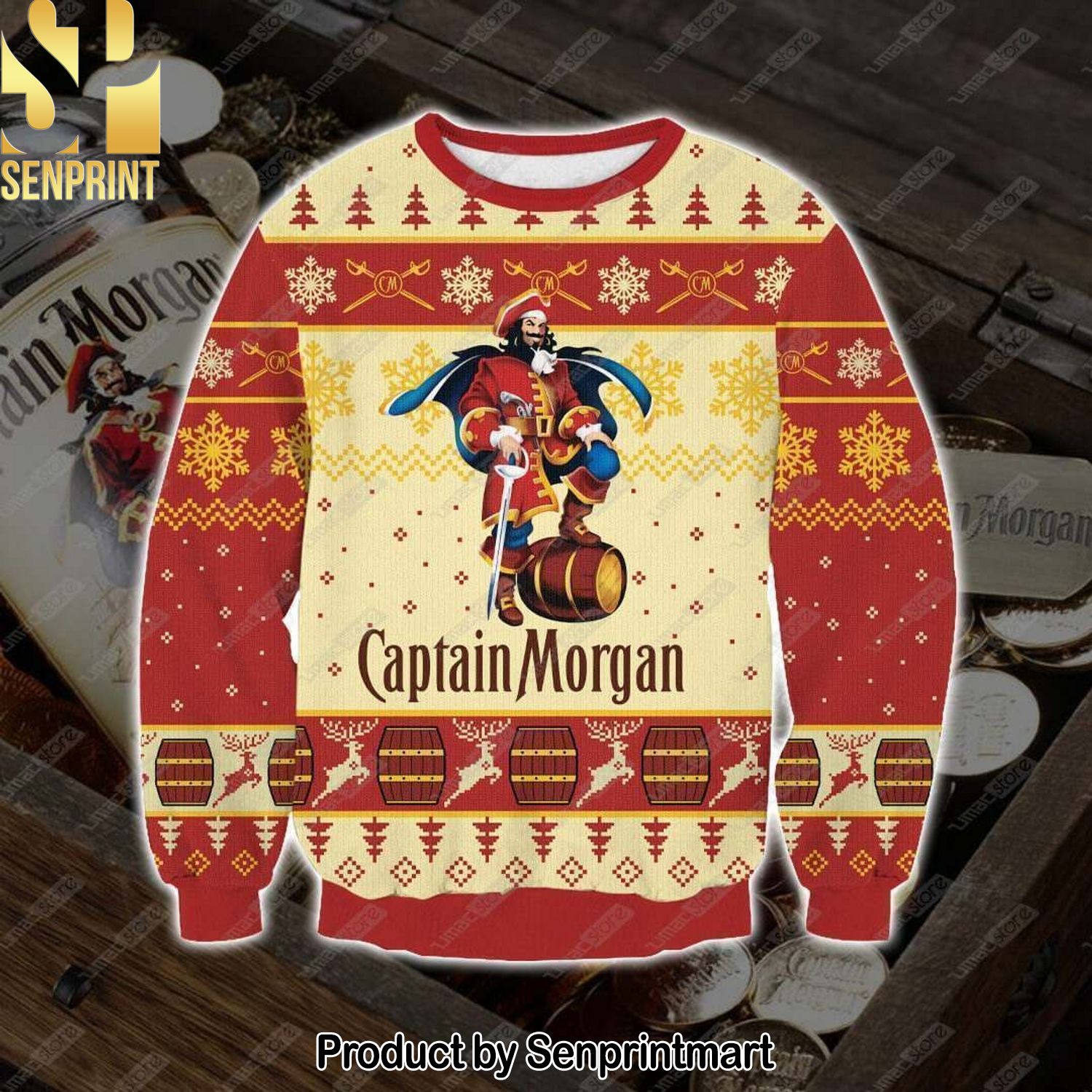 Captain Morgan Knitting Pattern Ugly Christmas Sweater