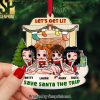Let’s Get Lit And Save Santa The Trip Personalized Ornament, Gifts For Bestie
