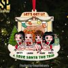 Let’s Get Toasted Save Santa The Trip Medallion Acrylic Ornament, Gifts For Friend