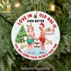 Lifetime Members Of The Naughty List, Couple Gift, Personalized Ceramic Ornament, Funny Couple Cookie Ornament, Gift Ideas