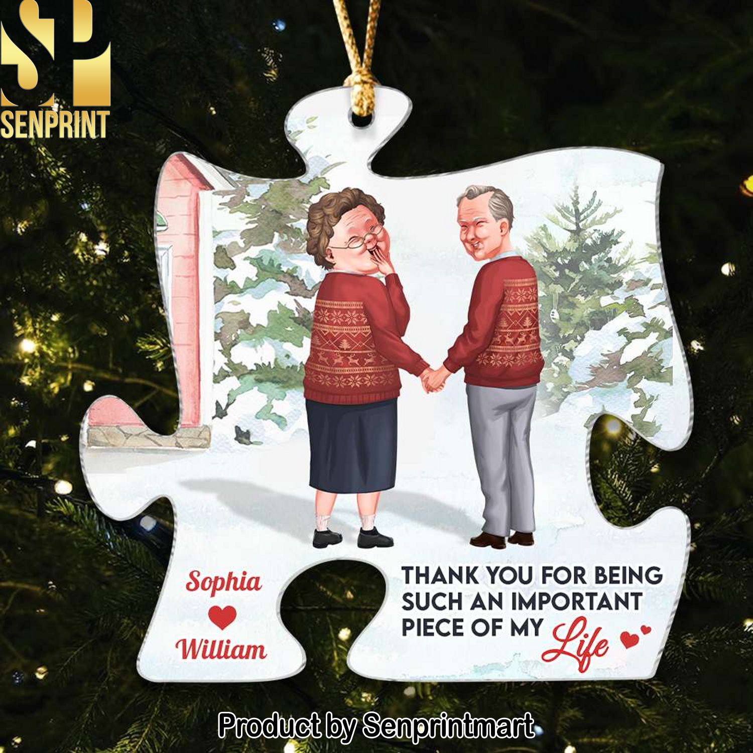Love Of My Life, Personalized Ornament, Gifts For Old Couple