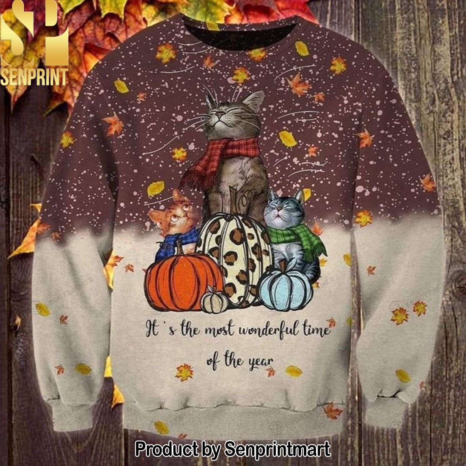 Cats Ugly Christmas Wool Knitted Sweater