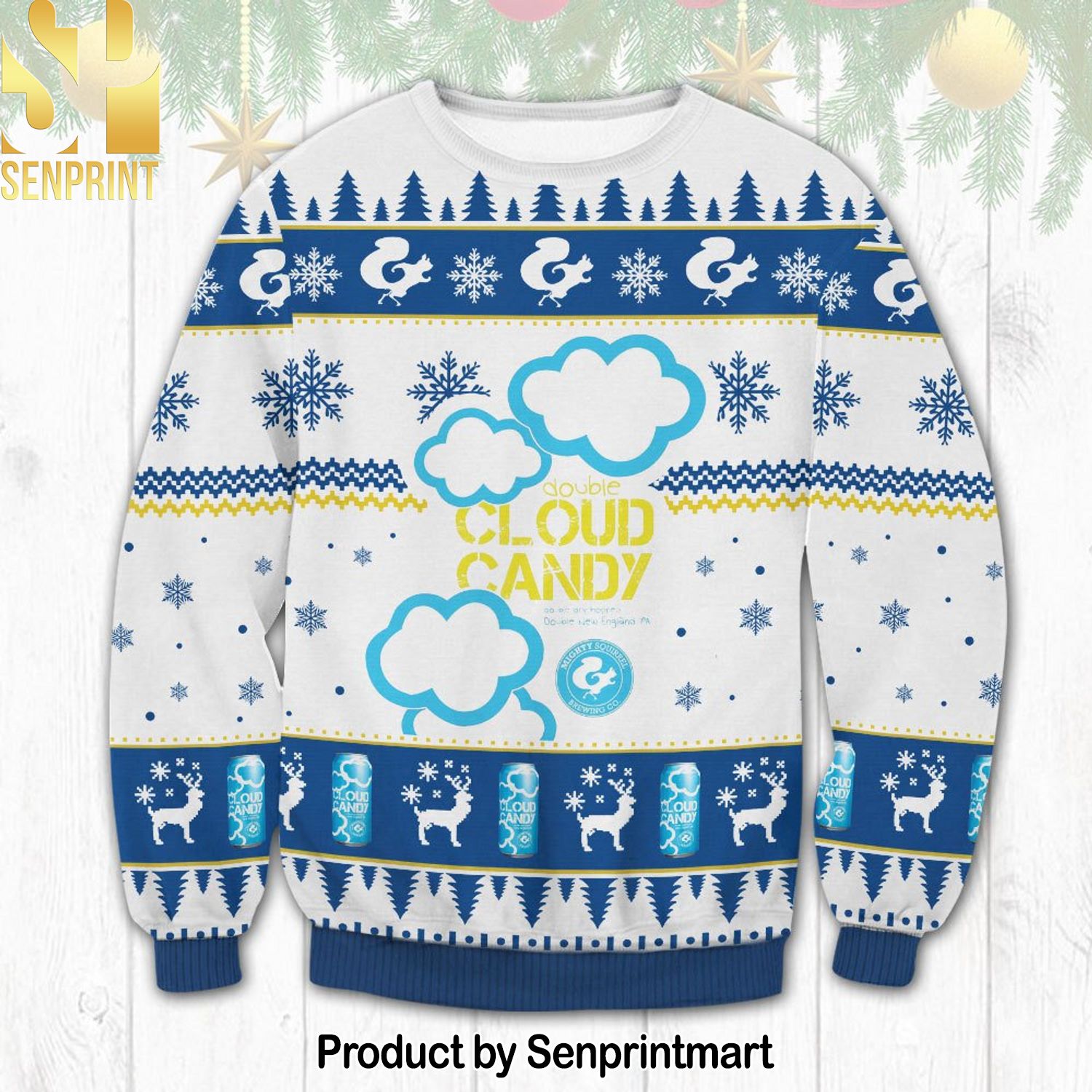 Cloud Candy IPA For Christmas Gifts 3D Printed Ugly Christmas Sweater