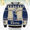 Coors Banquet Horror Drink Ugly Christmas Wool Knitted Sweater