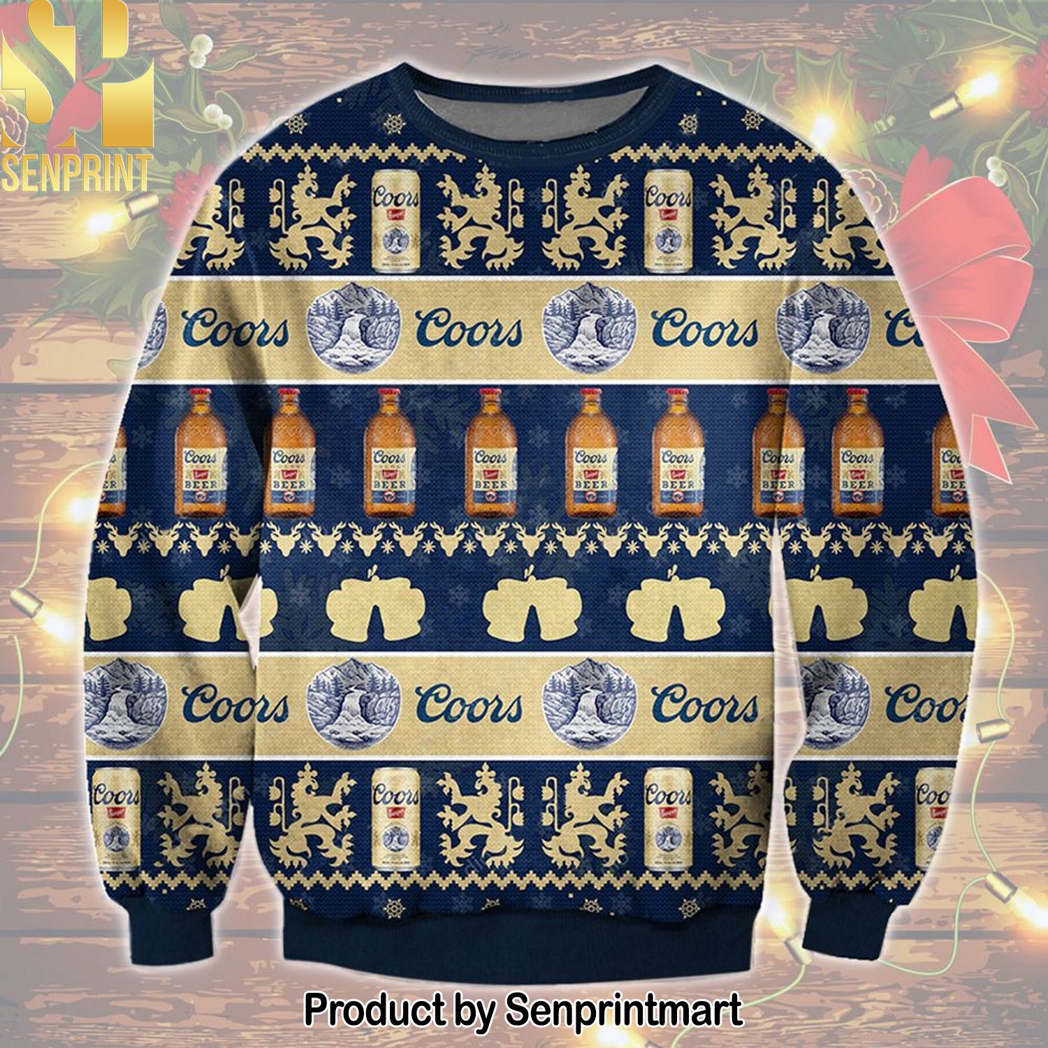 Coors Ugly Christmas Holiday Sweater