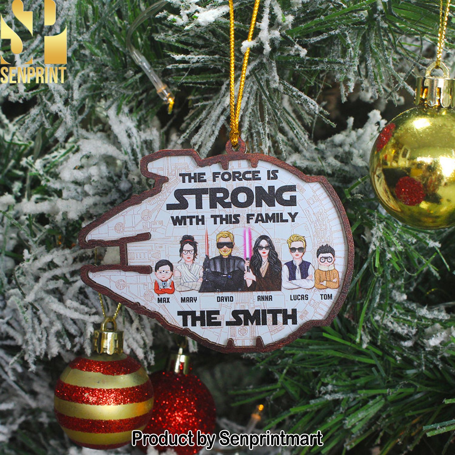 Personalized Galaxy Family Ornament, The Force Is Strong With This Family