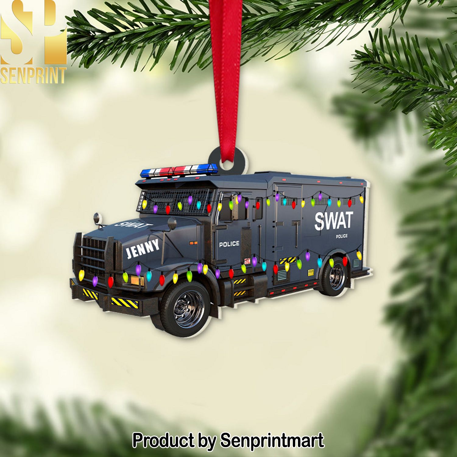 Personalized Police Vehicle Ornament, Christmas Ornament, Gift For Police Officer