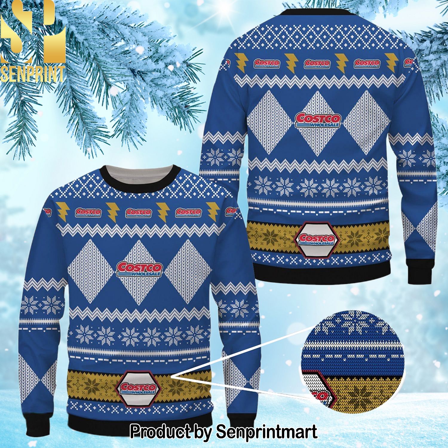 Costco Knitting Pattern Ugly Christmas Holiday Sweater