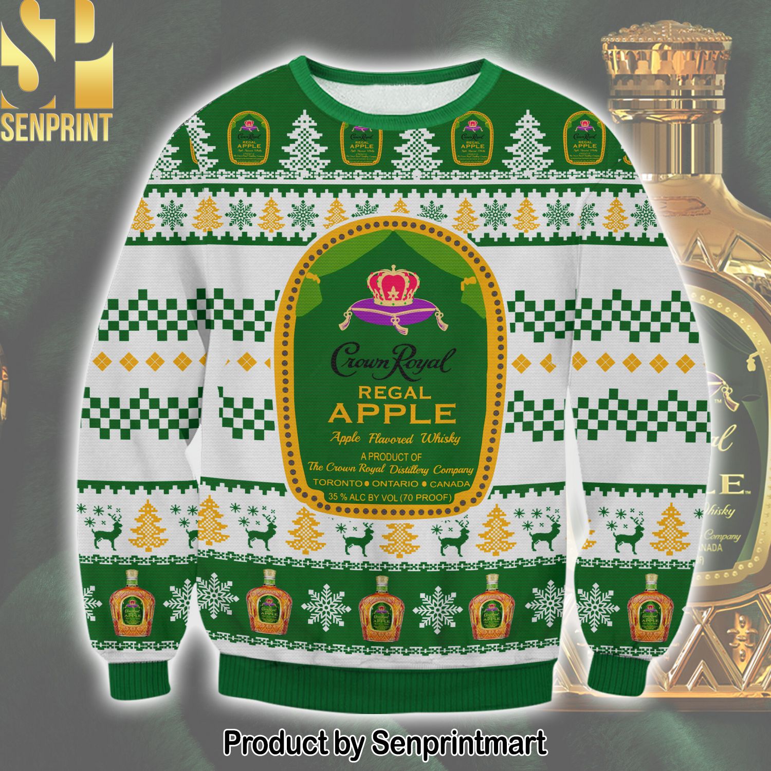 Crown Royal Apple Knitting Pattern Ugly Christmas Sweater
