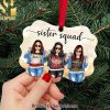 Sisters Forever Medallion Wood Ornament, Christmas Gifts For Sisters