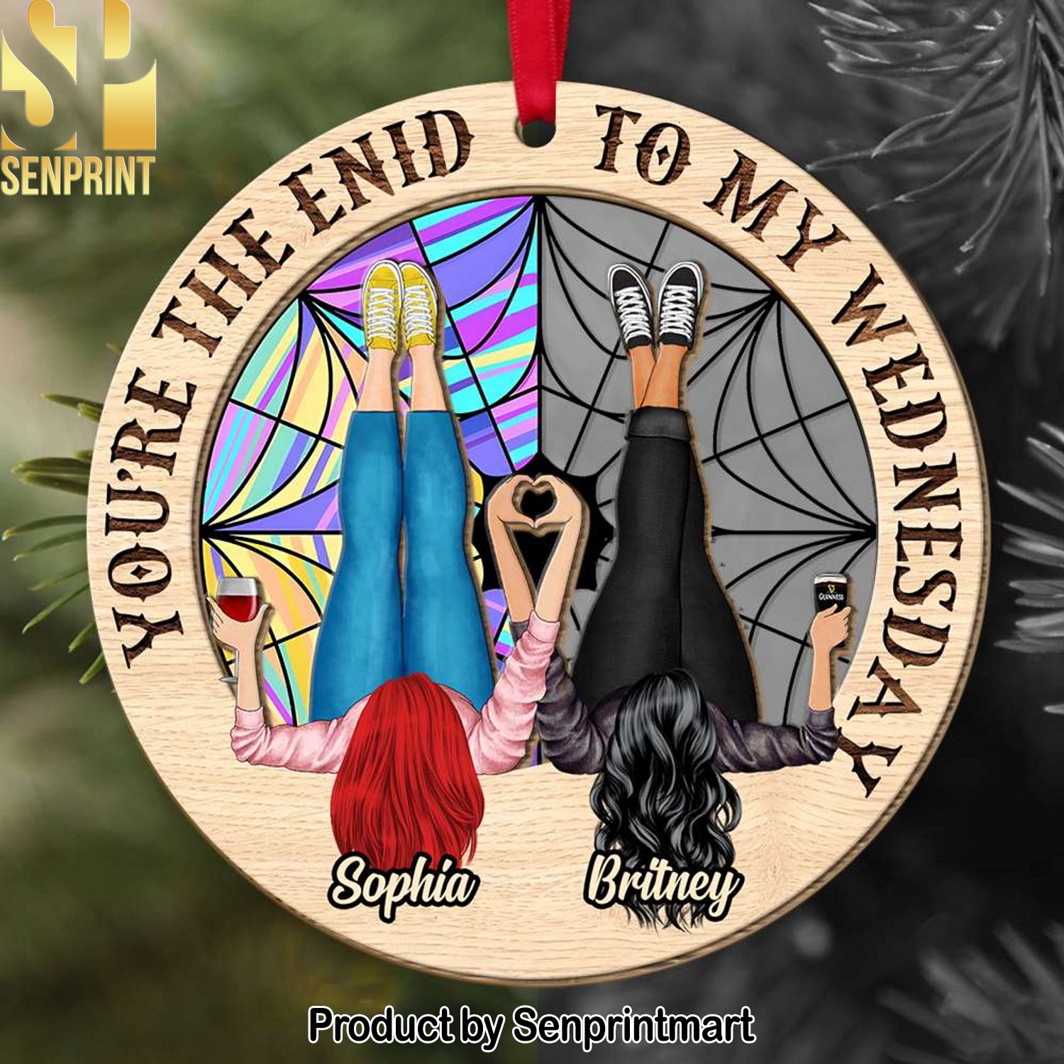 You’re The End To My Friends, Personalized Ornament, Gifts For Bestie